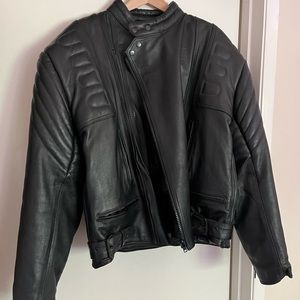 BRAND NEW Genuine Leather Padded Black Motorcycle Jacket